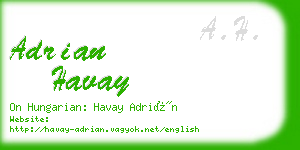 adrian havay business card